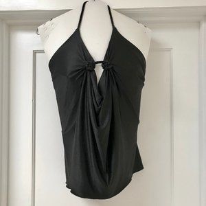 ✨SALE✨ Black Halo sexy Rosette Halter Top Sz S